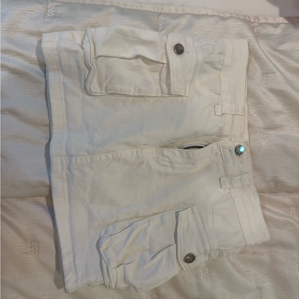 White Cargo Shorts